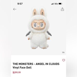 Angel in Clouds Vinyl Face Doll - White - LABUBU